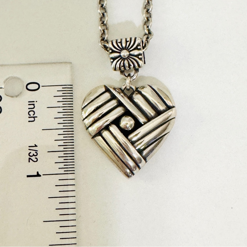 Brighton Sonora Heart Silver Heart Pendant Necklace - Picture 10 of 11